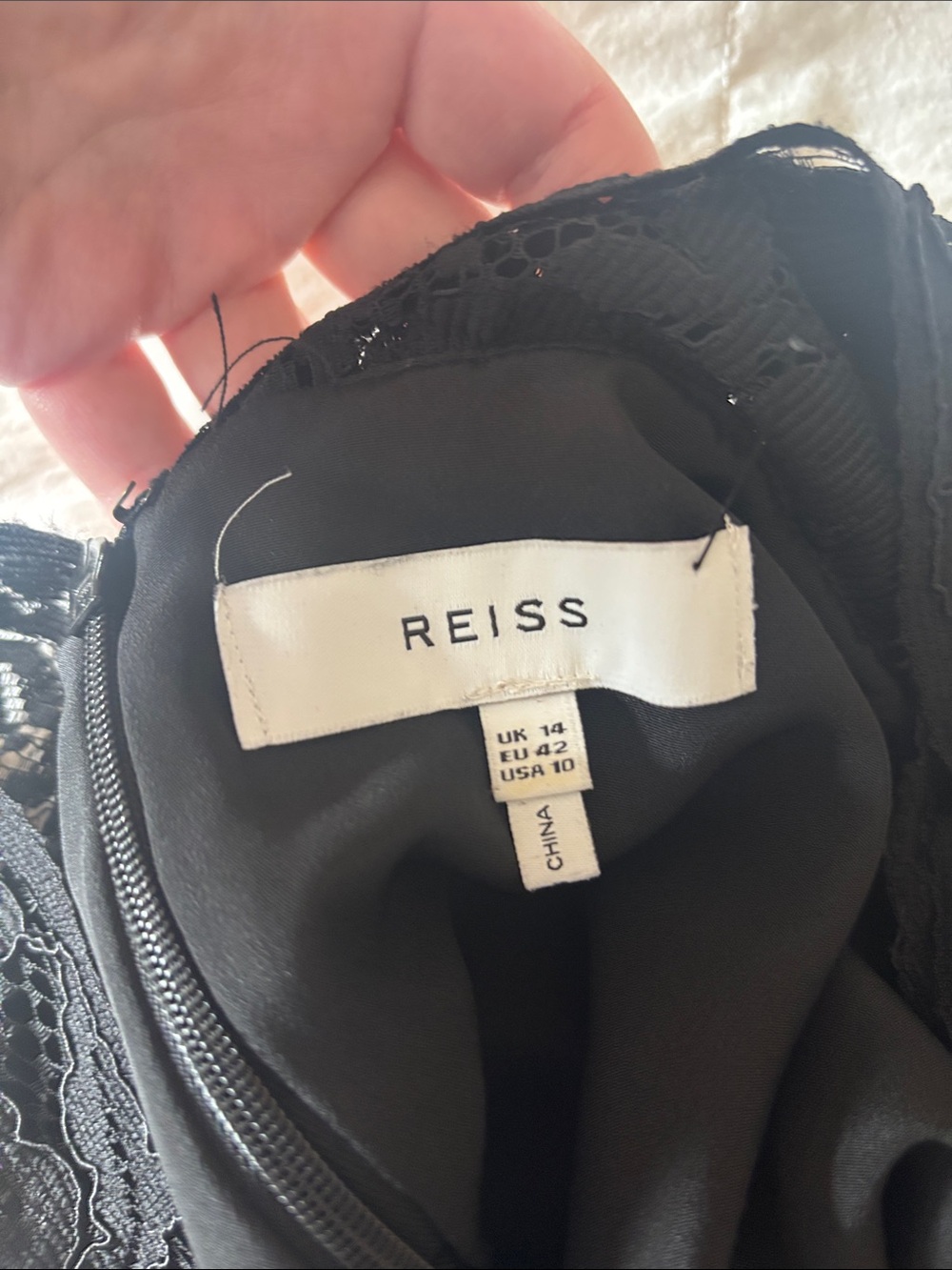 Reiss Black Lace-Back Jumpsuit - Picture 5 of 5